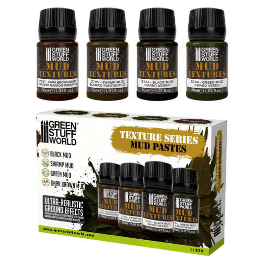 Green Stuff World Mud textures set 30ml for Modeling and Dioramas