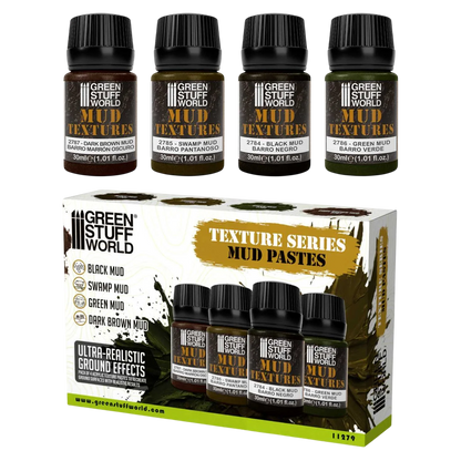 Green Stuff World Mud textures set 30ml for Modeling and Dioramas