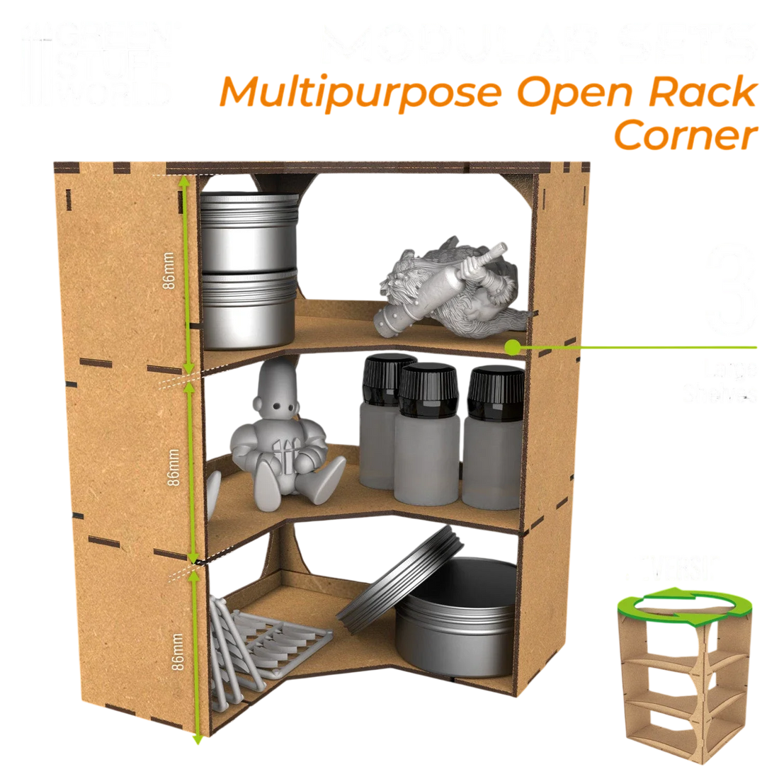 Green Stuff World Multipurpose Open Rack - CORNER