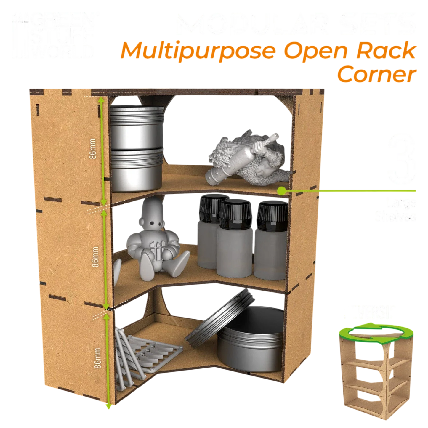 Green Stuff World Multipurpose Open Rack - CORNER