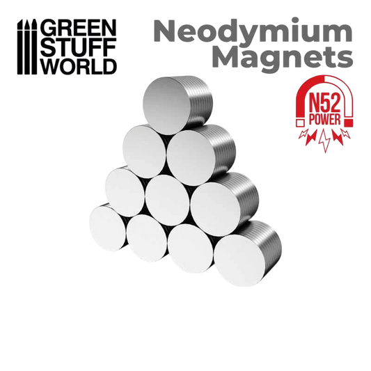 Green Stuff World Neodymium Magnets 3x0.5mm - 100 Units (N52) 9262