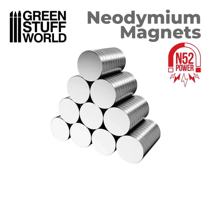 Green Stuff World Neodymium Magnets 3x1mm - 100 Units (N52) 9263