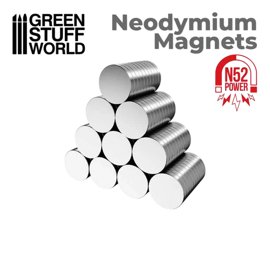 Green Stuff World Neodymium Magnets 3x1mm - 100 Units (N52) 9263