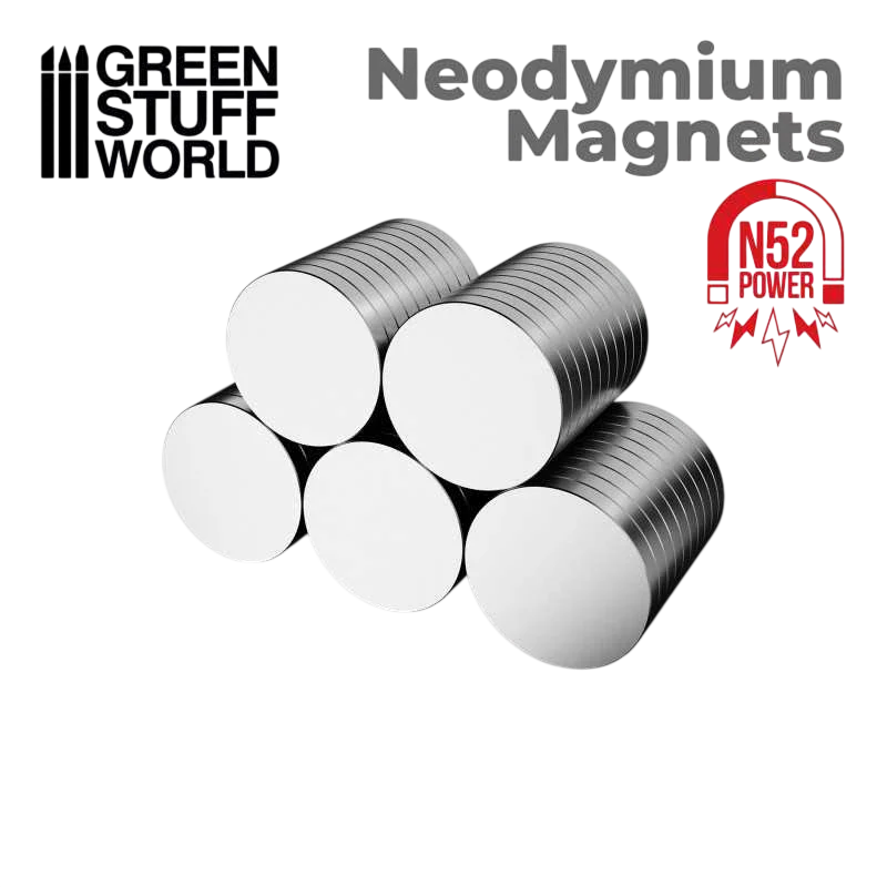 Green Stuff World Neodymium Magnets 8x2mm - 50 Units (N52) 11519