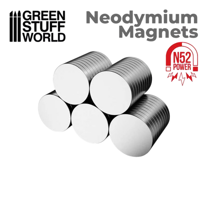Green Stuff World Neodymium Magnets 8x2mm - 50 Units (N52) 11519