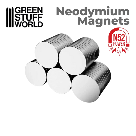 Green Stuff World Neodymium Magnets 8x2mm - 50 Units (N52) 11519