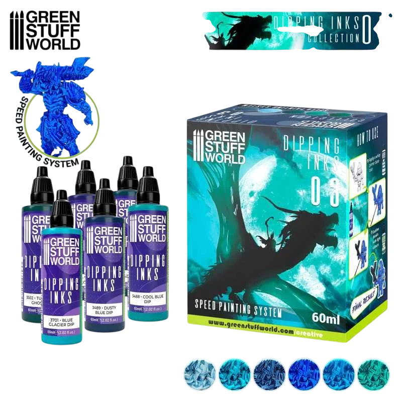 Green Stuff World Paint Set 11695 - Dipping Ink Contrast Paint Collection 03