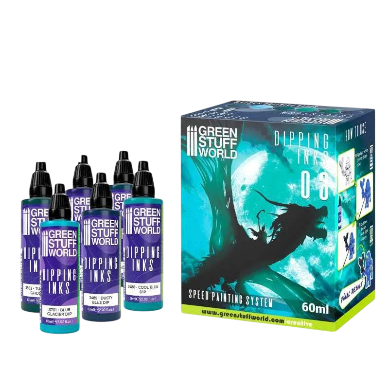 Green Stuff World Paint Set 11695 - Dipping Ink Contrast Paint Collection 03