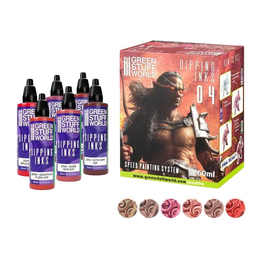 Green Stuff World Paint Set 11696 - Dipping Ink Contrast Paint Collection 04