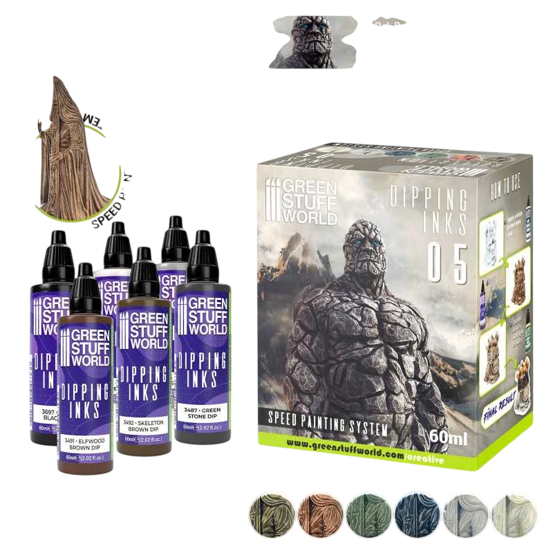 Green Stuff World Paint Set 11697 - Dipping Ink Contrast Paint Collection 05