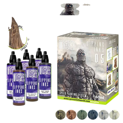 Green Stuff World Paint Set 11697 - Dipping Ink Contrast Paint Collection 05