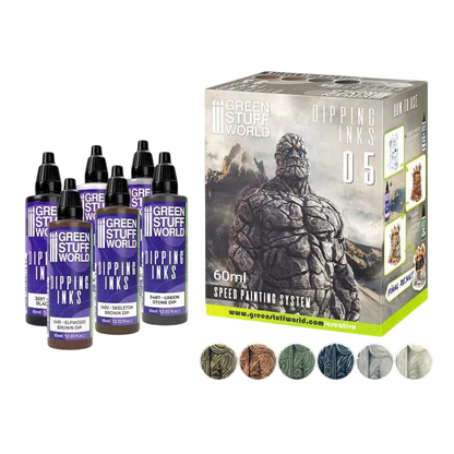 Green Stuff World Paint Set 11697 - Dipping Ink Contrast Paint Collection 05