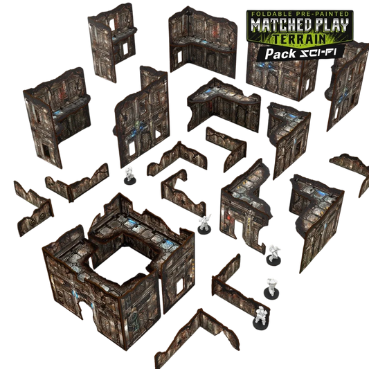 Green Stuff World Pre-Painted Foldable Matched Play terrain pack - Sci-fi - Wargaming