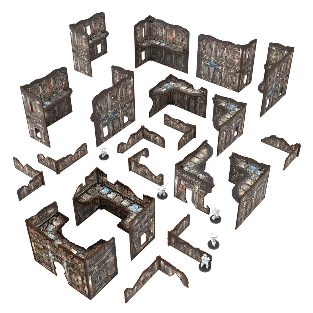 Green Stuff World Pre-Painted Foldable Matched Play terrain pack - Sci-fi - Wargaming
