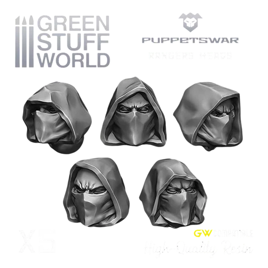 Green Stuff World Rangers Heads From Puppetswar S209
