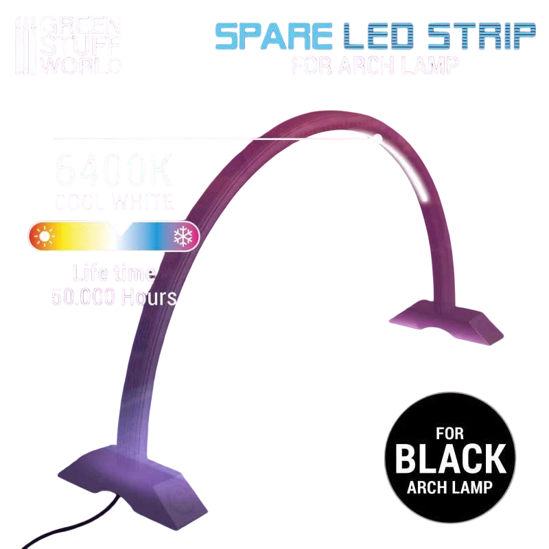 Green Stuff World Replacement LED Strip for Arch Lamp - Black 3193
