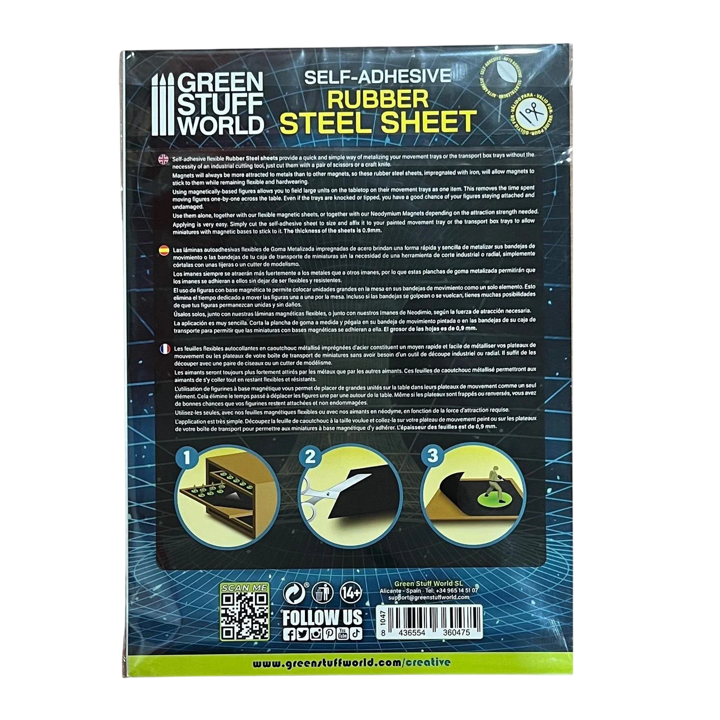 Green Stuff World Rubber Steel Sheet - Self Adhesive 1047