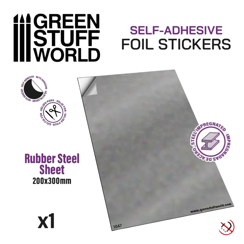 Green Stuff World Rubber Steel Sheet - Self Adhesive 1047