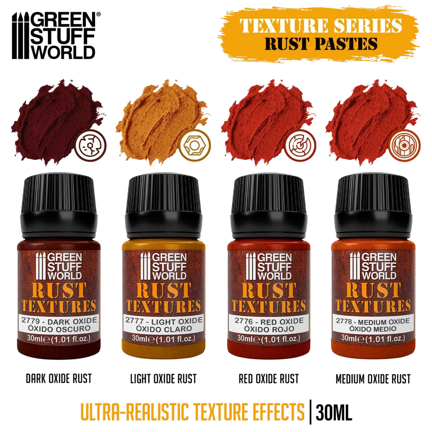 Green Stuff World Rust Texture Set 30ml for Modeling and Dioramas
