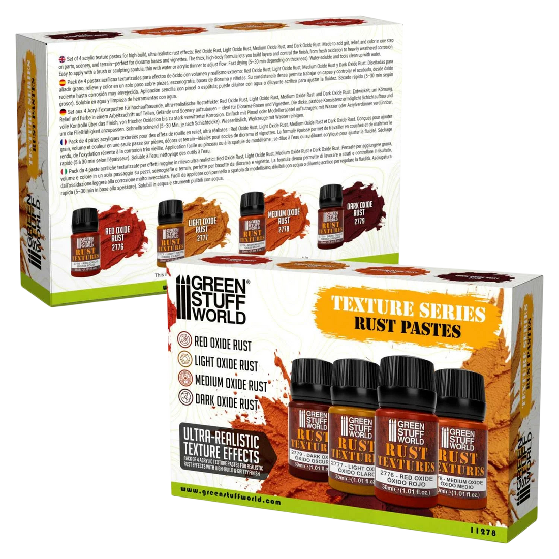 Green Stuff World Rust Texture Set 30ml for Modeling and Dioramas