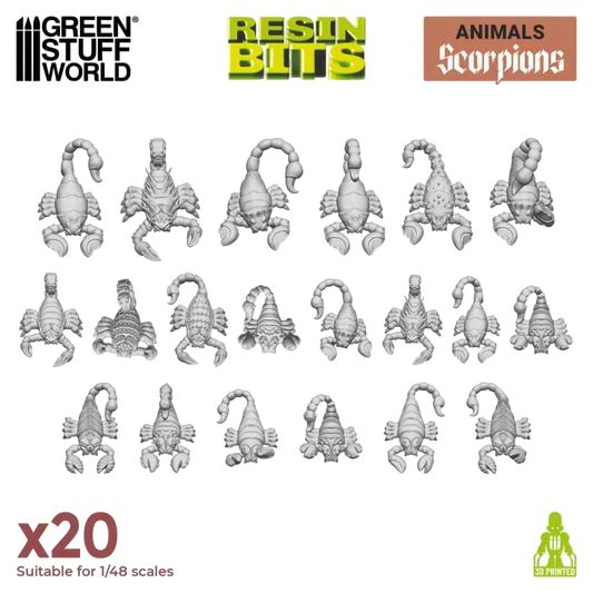 Green Stuff World Scorpions Resin Miniatures Unpainted 28mm 32mm Fantasy Tabletop RPG Dioramas