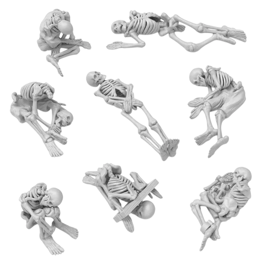 Green Stuff World Skeleton Miniatures 1:48 Scale Resin Unpainted 3D Printed Figures for Wargaming