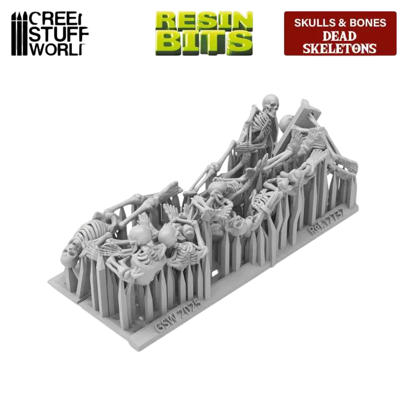 Green Stuff World Skeleton Miniatures 1:48 Scale Resin Unpainted 3D Printed Figures for Wargaming