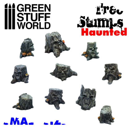 Green Stuff World Small Haunted Tree Stumps 1686