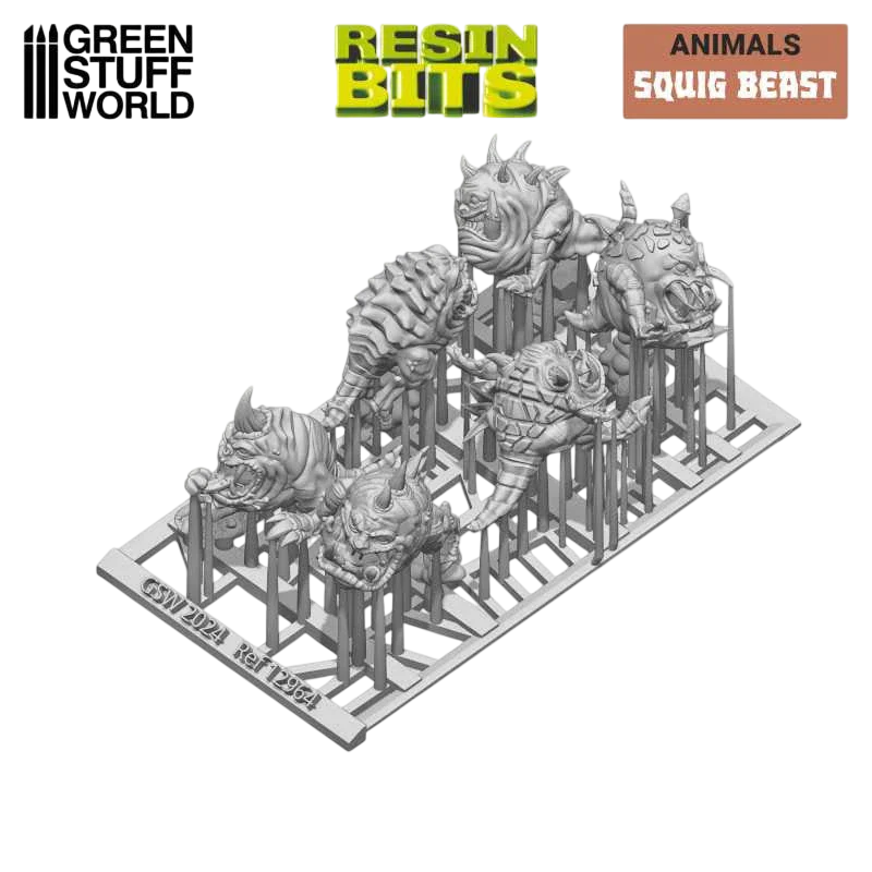 Green Stuff World Squig Herd Set (6) for Wargaming - Resin - 40k - Miniatures