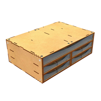 Green Stuff World Stackable Hobby Drawer Rack with 5 horizontal drawers and dividers