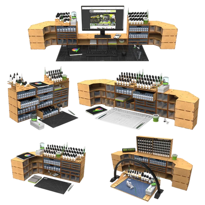 Green Stuff World Stackable Hobby Drawer Rack with 5 horizontal drawers and dividers