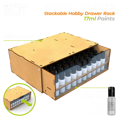 Green Stuff World Stackable Hobby Paint Rack 17ml with magnets