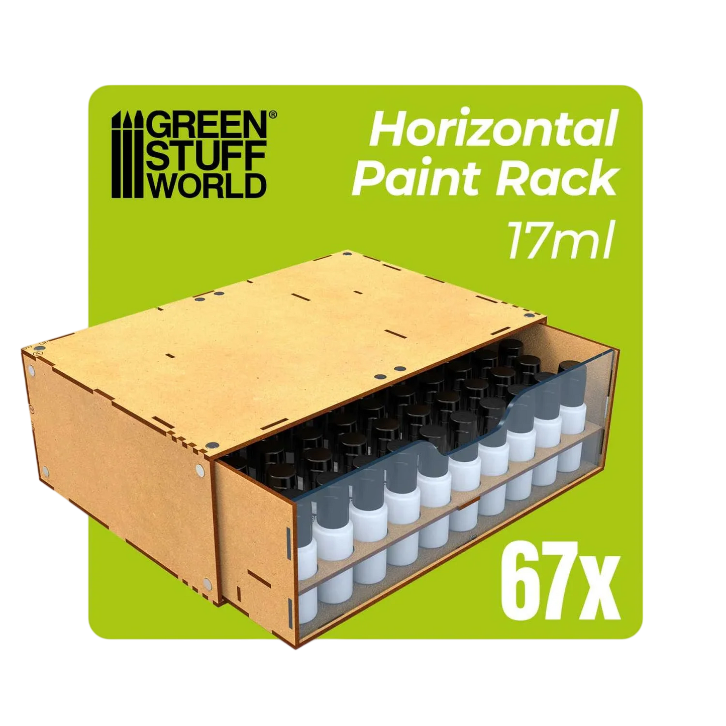 Green Stuff World Stackable Hobby Paint Rack 17ml with magnets