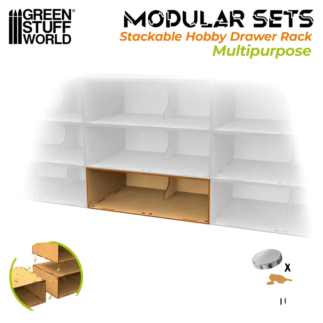 Green Stuff World Stackable hollow storage module