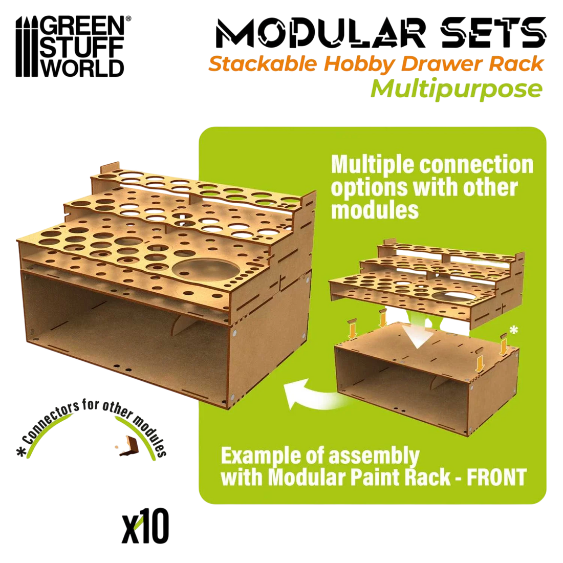Green Stuff World Stackable hollow storage module