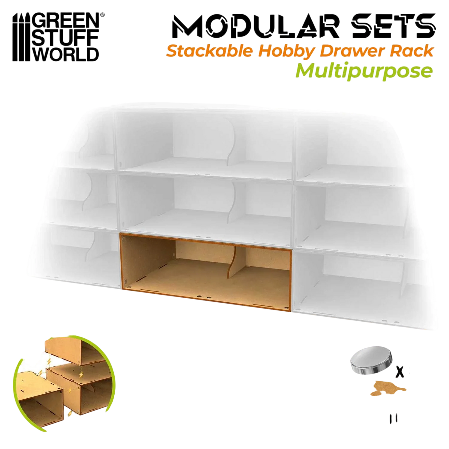 Green Stuff World Stackable hollow storage module