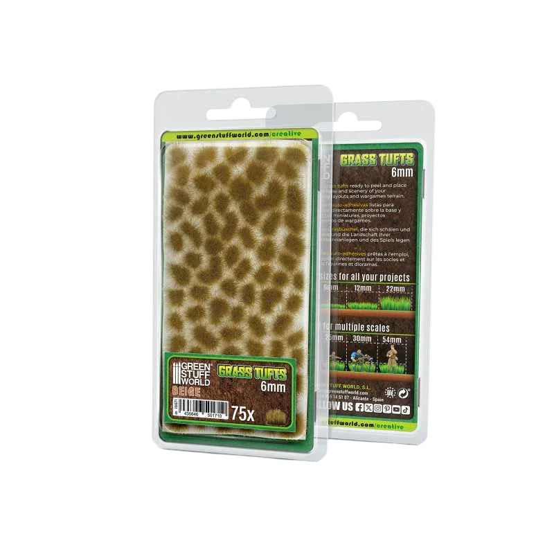 Green Stuff World Static Grass Tufts 6 mm - Beige - 10671