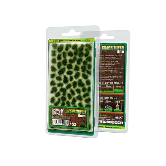 Green Stuff World Static Grass Tufts 6 mm - Dark Green - 10668
