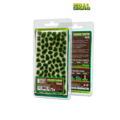 Green Stuff World Static Grass Tufts 6 mm - Dark Green - 10668