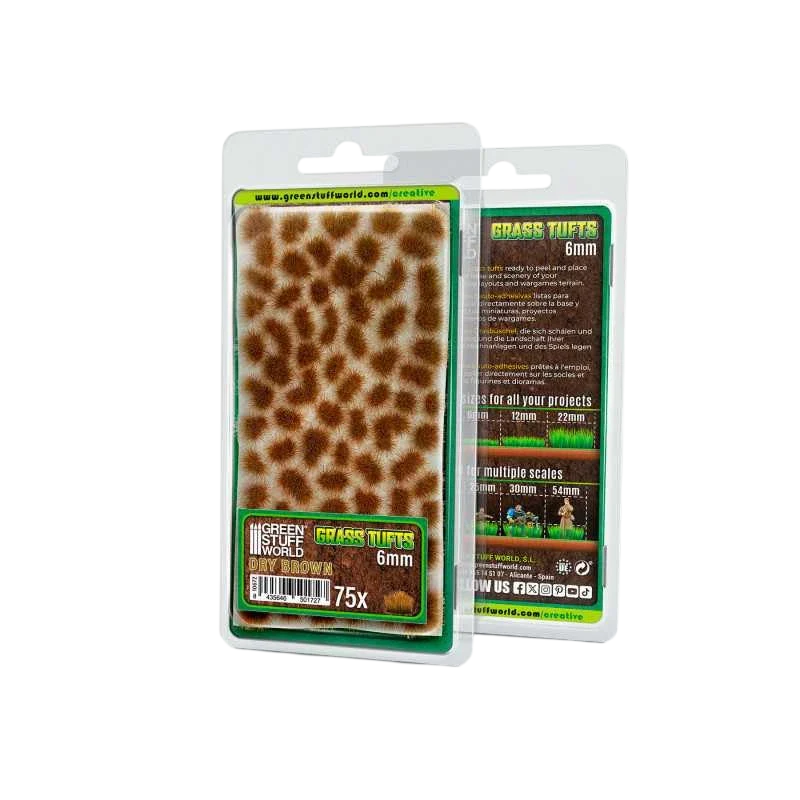 Green Stuff World Static Grass Tufts 6 mm - Dry Brown - 10672