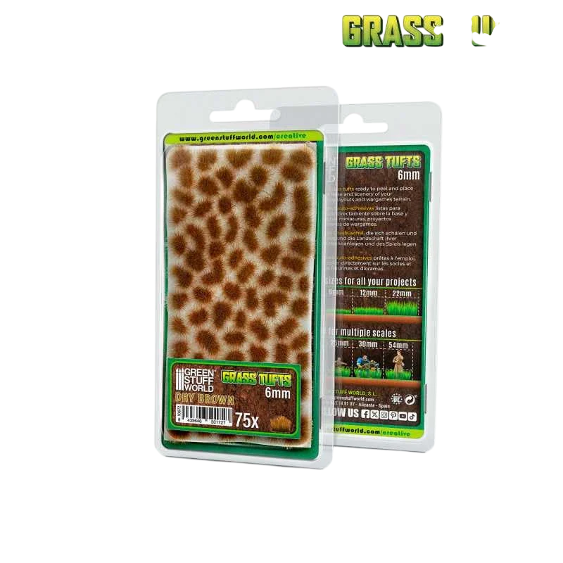 Green Stuff World Static Grass Tufts 6 mm - Dry Brown - 10672