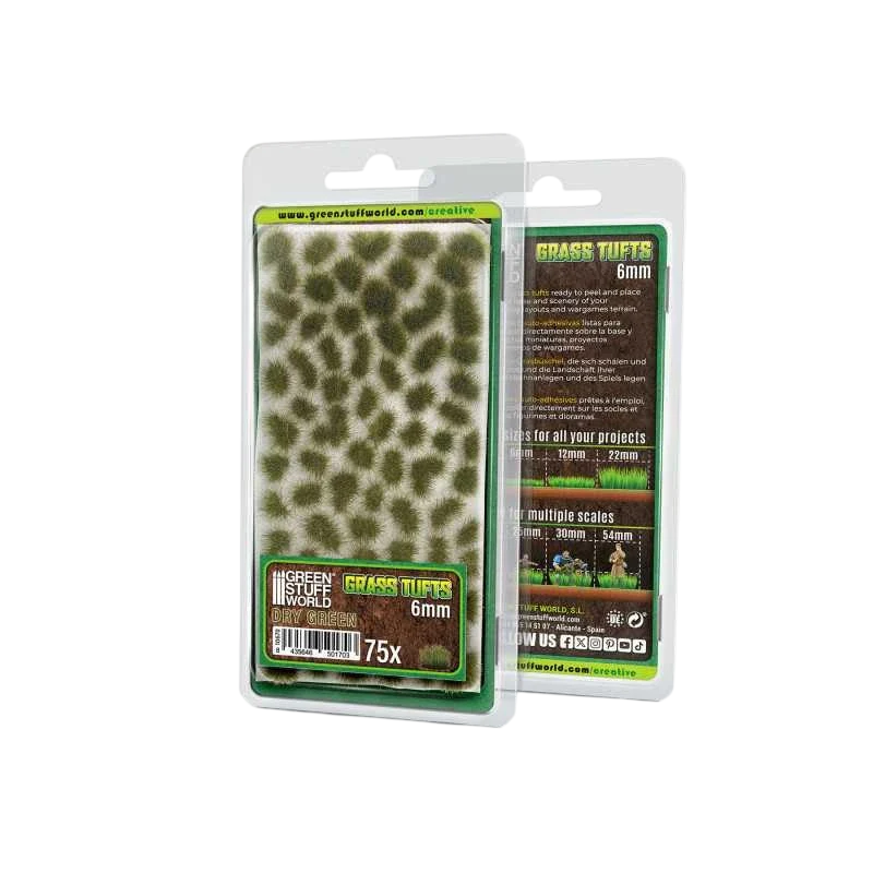 Green Stuff World Static Grass Tufts 6 mm - Dry Green - 10670