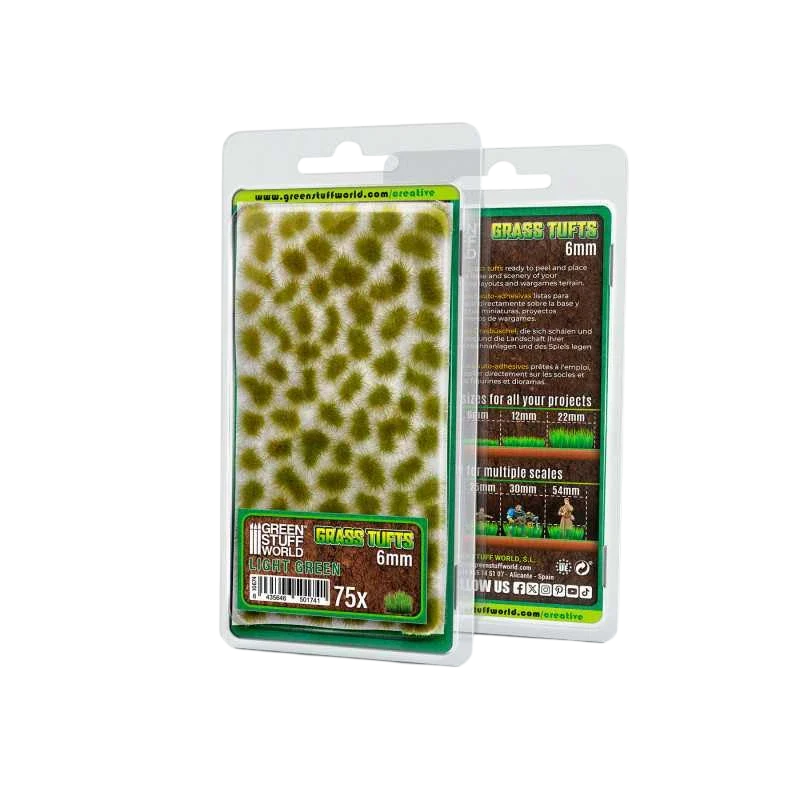 Green Stuff World Static Grass Tufts 6 mm - Light Green - 10674