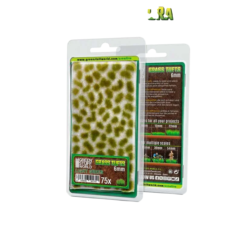Green Stuff World Static Grass Tufts 6 mm - Light Green - 10674
