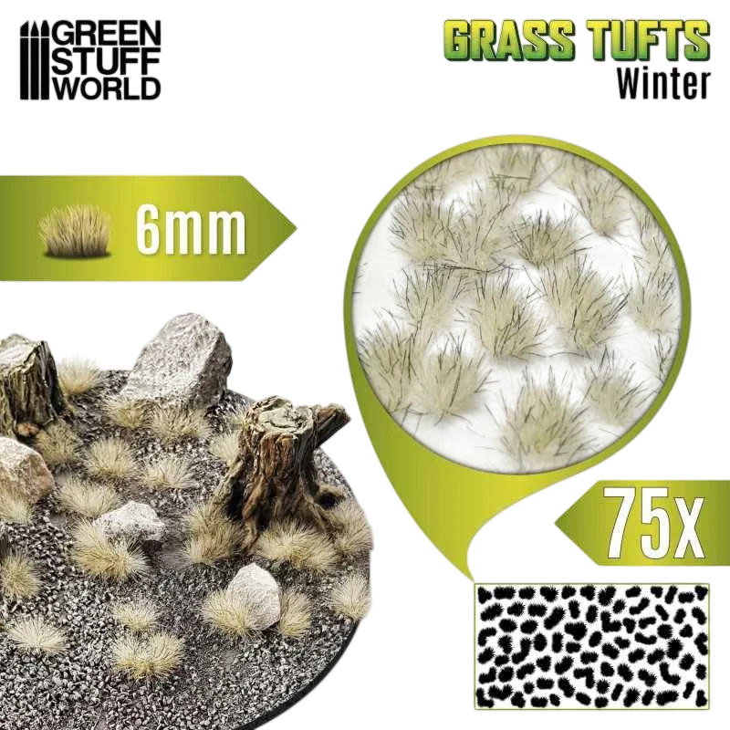 Green Stuff World Static Grass Tufts 6 mm - Winter - 10673