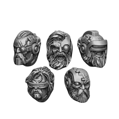 Green Stuff World Techno Viking Heads S405 x Heads