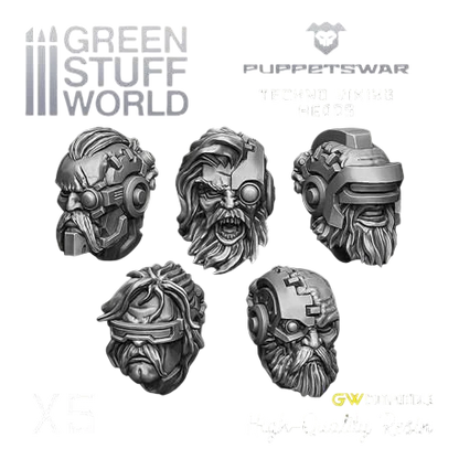 Green Stuff World Techno Viking Heads S405 x Heads