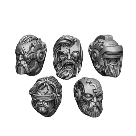 Green Stuff World Techno Viking Heads S405 x Heads