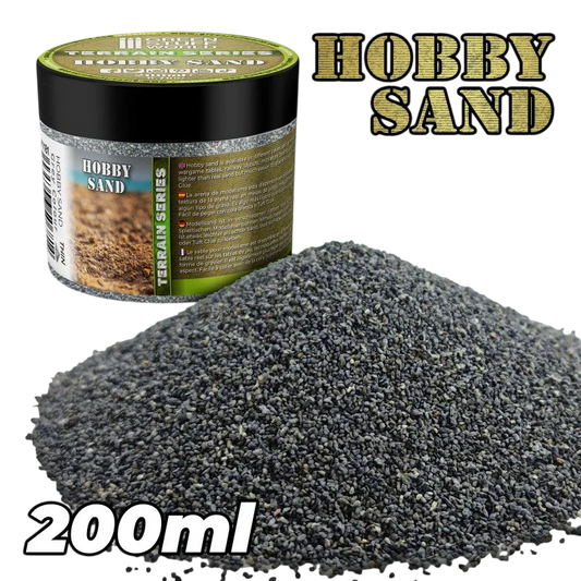 Green Stuff World Thin Hobby Sand - Dark Grey 200ml 11181