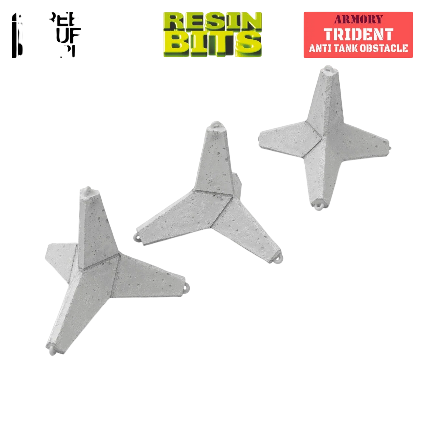 Green Stuff World Trident Anti Tank Obstacle 1:48-1:35 - Wargaming